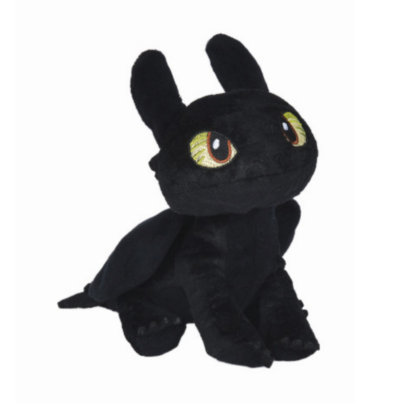 Dragons peluche krokmou dragon noir assis 18 cm 